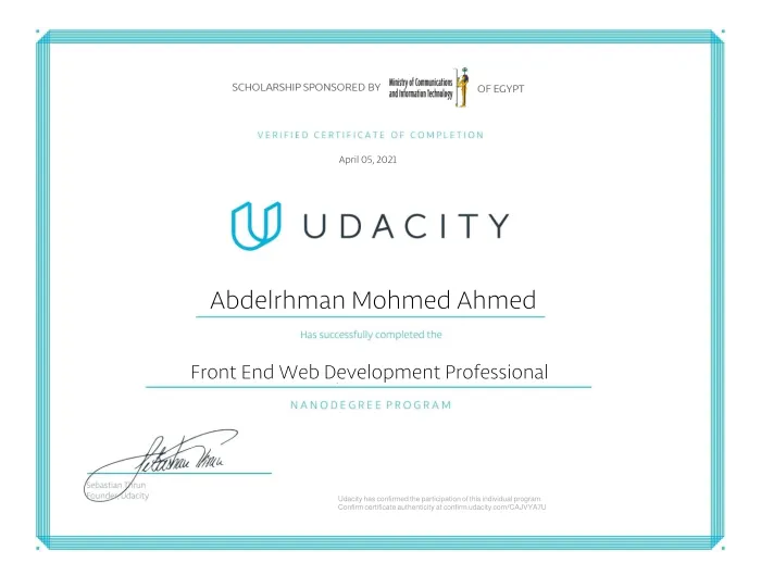 Front-End Development Nanodegree